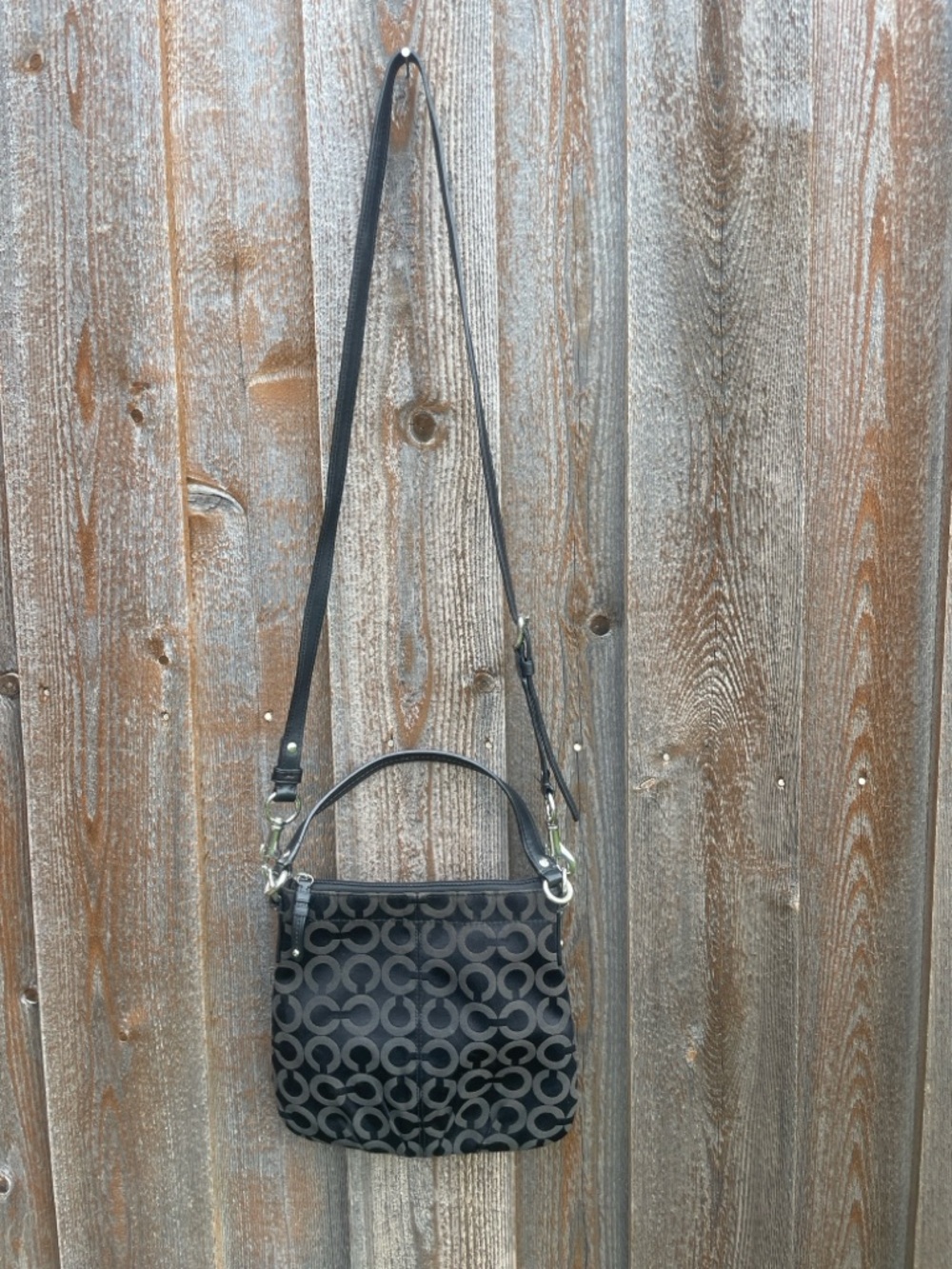 Coach Black Signature C Crossbody with Top Handle